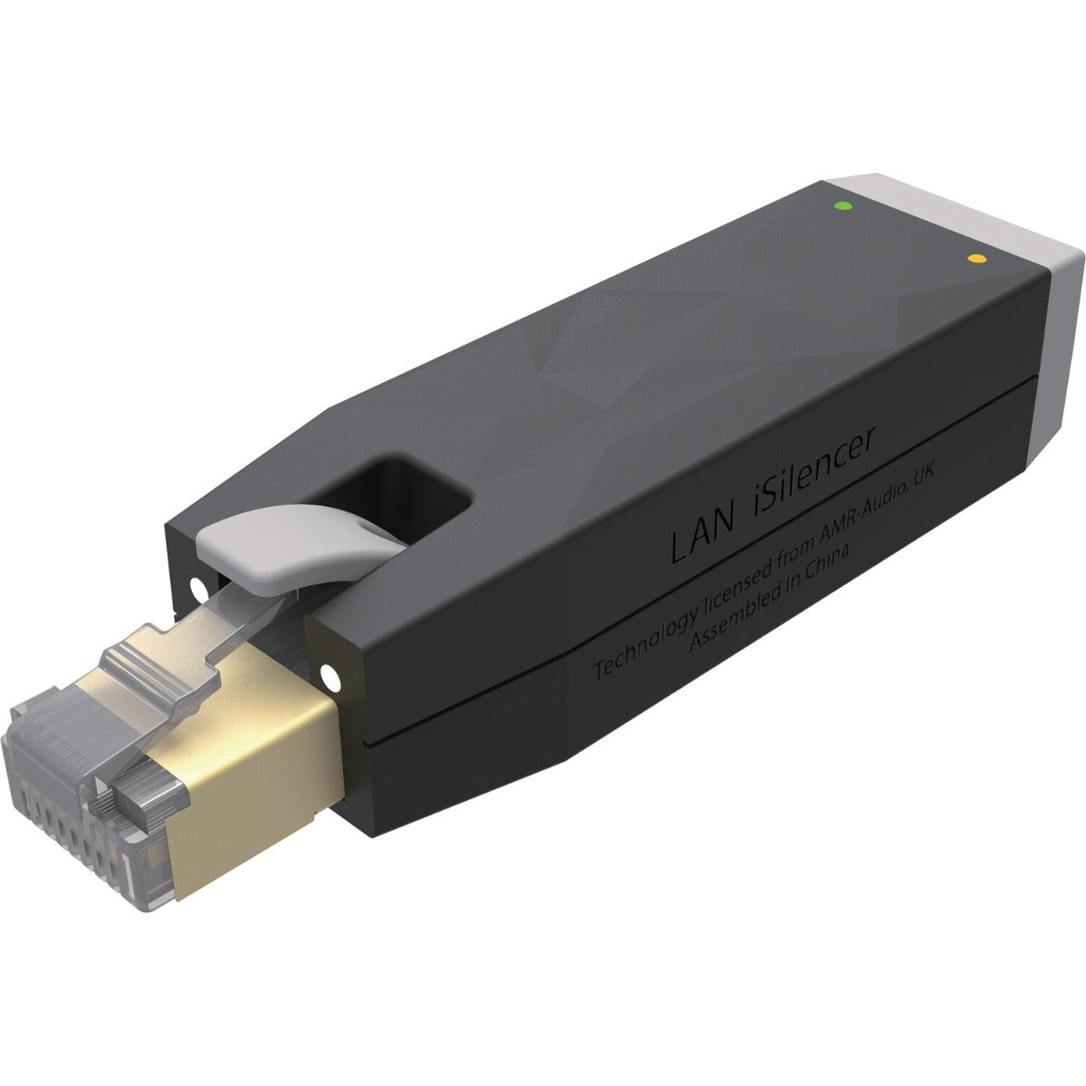 SilentPower LAN iSilencer noise filter and conditioner with sleek design and ports visible in the image.