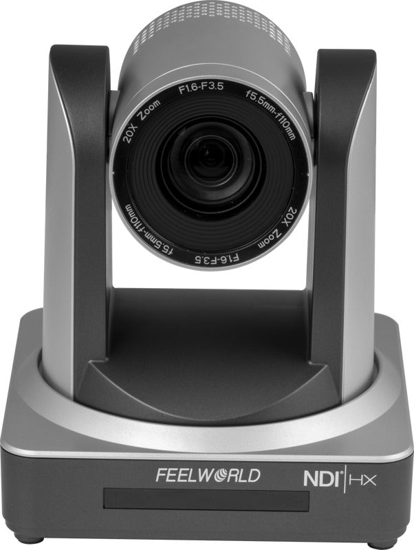 Feelworld PTZ Camera NDI20X with 20x optical zoom, streaming PTZ camera for professional video production and live streaming.