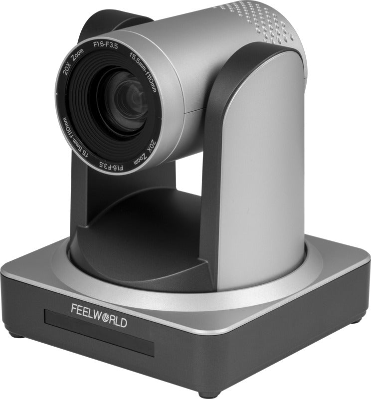 Feelworld PTZ Camera POE20X with SDI and HDMI, 20x optical zoom for streaming and video recording.