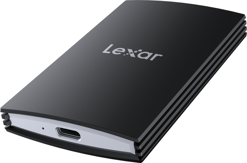 Lexar Armor 700 portable SSD external drive with rugged design and USB-C connection, shown in the image.