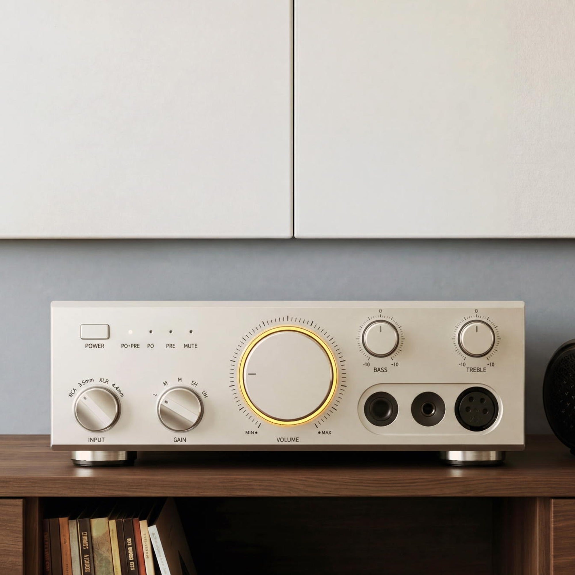 FiiO JT9 headphones with desktop amplifier