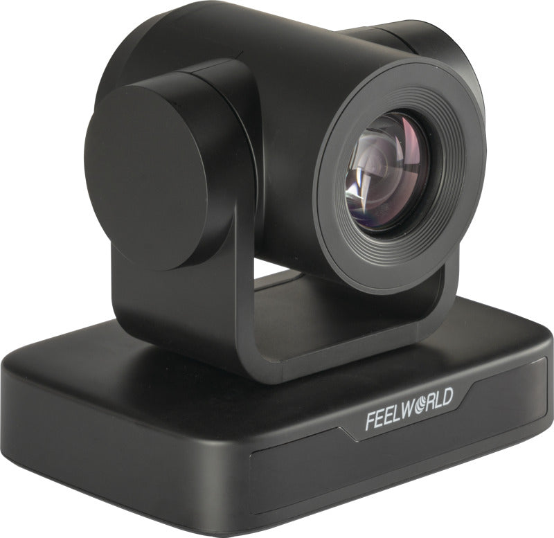 Feelworld PTZ Camera USB10X streaming camera with 10x optical zoom and 1080p resolution, suitable for live streaming and video conferencing.