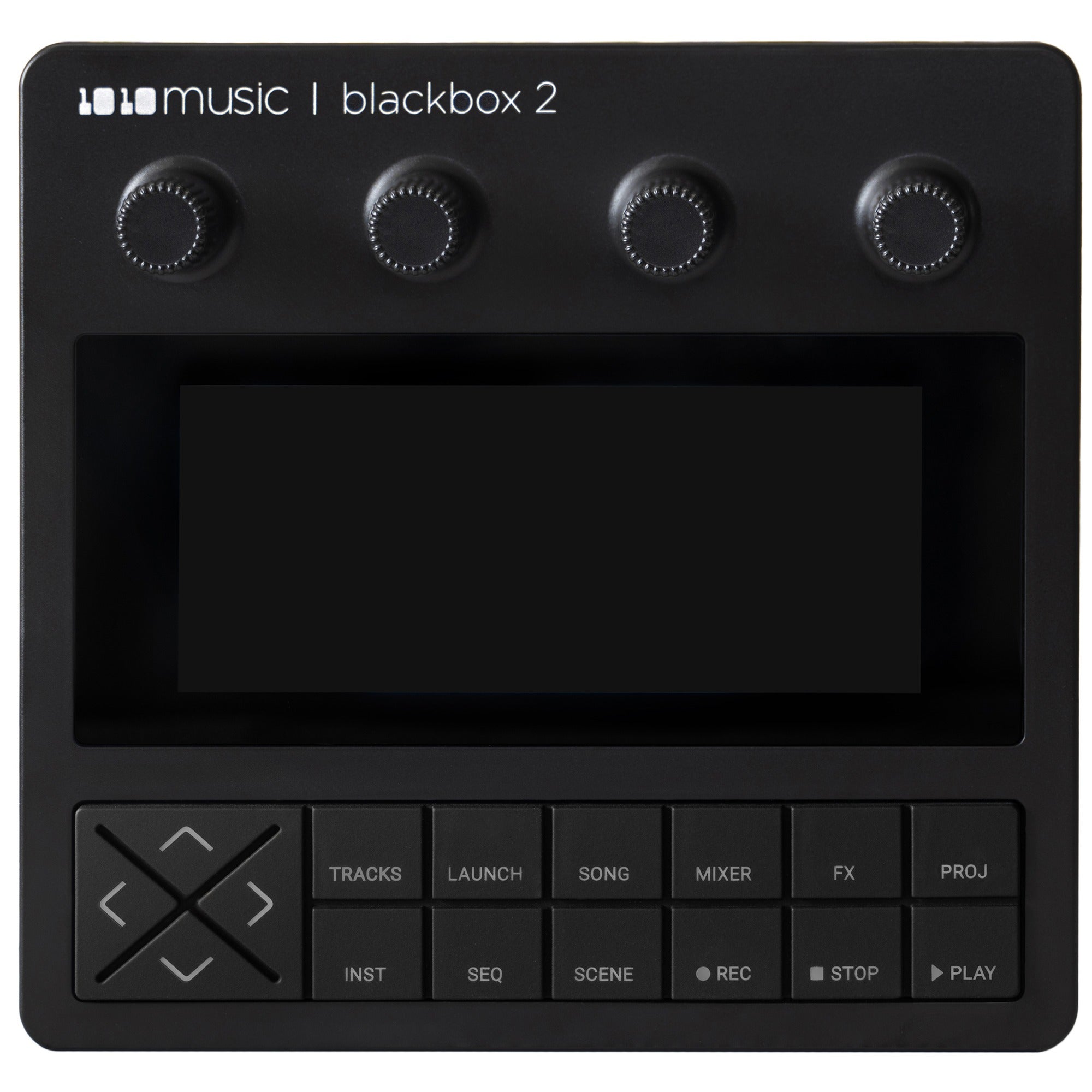 Blackbox 2 drum machine and sampler from 1010music, featuring compact design and control knobs for music production.