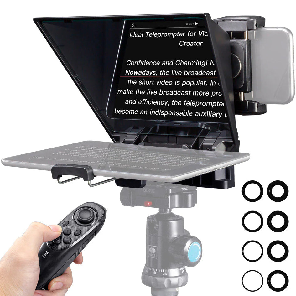 Feelworld TP2A Portable 8" Teleprompter for Smartphone & DSLR