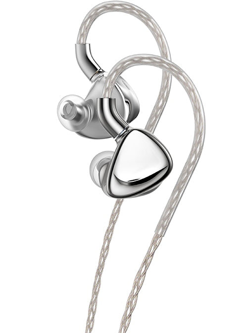 FiiO FX17 in-ear headphones with black silicone ear tips and sleek design, showcasing the compact earbuds for high-quality sound.