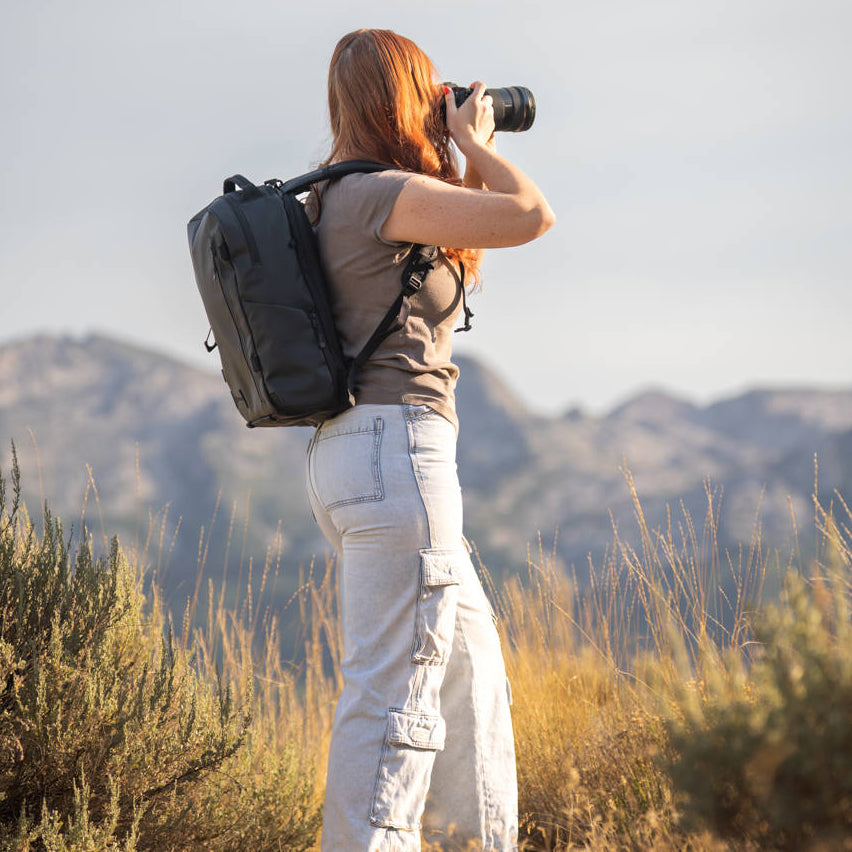 Wandrd Prvke Zip video equipment bag with multiple compartments and padded straps, designed for camera gear storage.