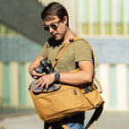 Think Tank FocusPoint RollTop video equipment bag with adjustable strap and durable fabric, designed for portable gear storage.