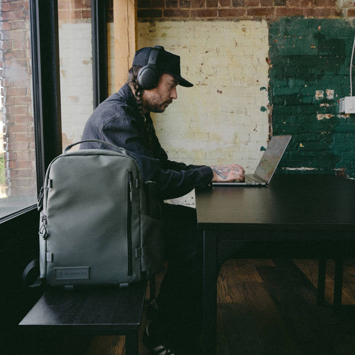 Wandrd Prvke Zip video equipment bag with multiple compartments and padded interior for camera gear and accessories.