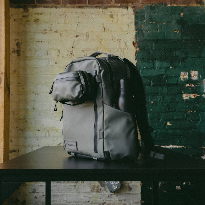 Wandrd Prvke Zip video equipment bag with multiple compartments and padded interior for camera gear storage.