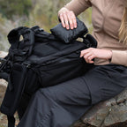 Wandrd Prvke Photo Bundle 15L video equipment bag with padded compartments, black durable fabric, and adjustable straps.