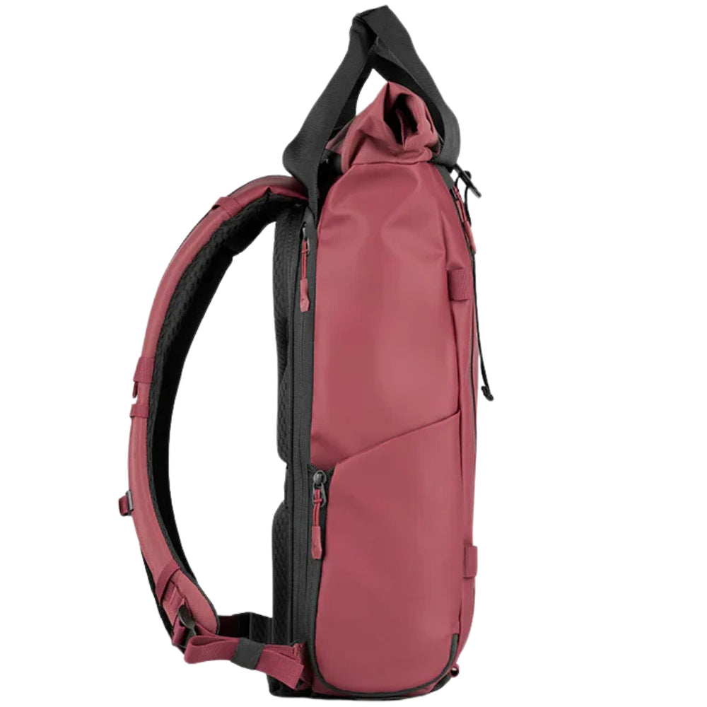 Wandrd Prvke EDC 18L video equipment bag with padded compartments and durable black nylon exterior, designed for photographers.