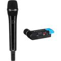 Sennheiser AVX-835 professional wireless microphone system with transmitter and receiver for high-quality audio recording.