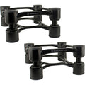 IsoAcoustics Aperta200 studio monitor stands with sleek design and adjustable height for optimal speaker positioning.