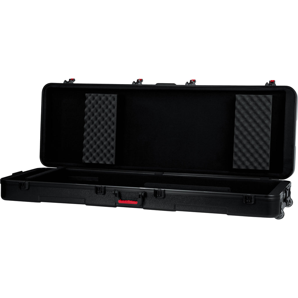 Gator GTSA-KEY88D 88-key keyboard case with polyethylene exterior and TSA lock for secure transport of musical instruments.