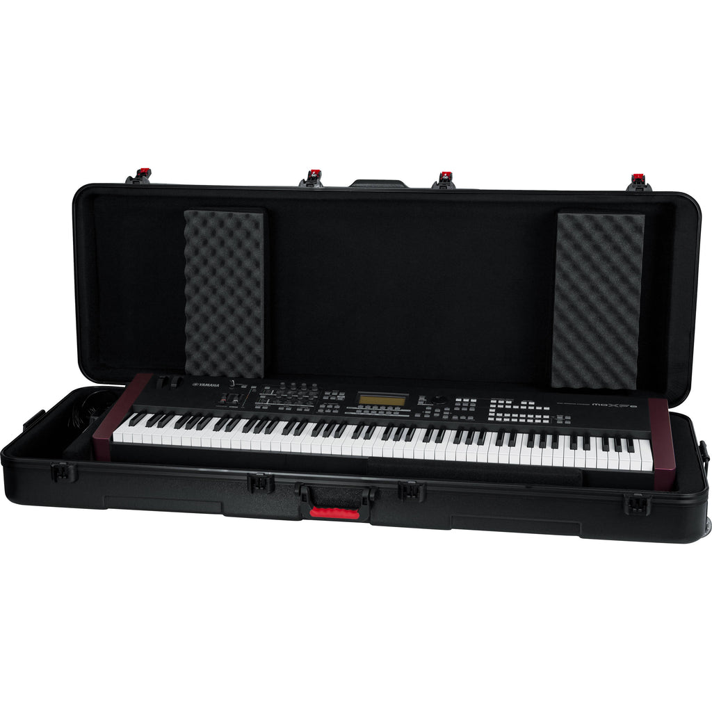 Gator GTSA-KEY88D 88-key keyboard case with polyethylene exterior and TSA lock, designed for secure transport and protection.