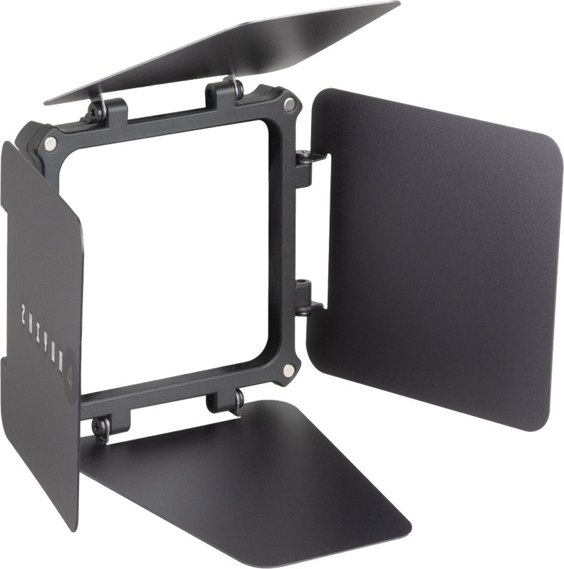 Zhiyun Molus X100 RGB light showing adjustable color spectrum and brightness controls for professional lighting setup