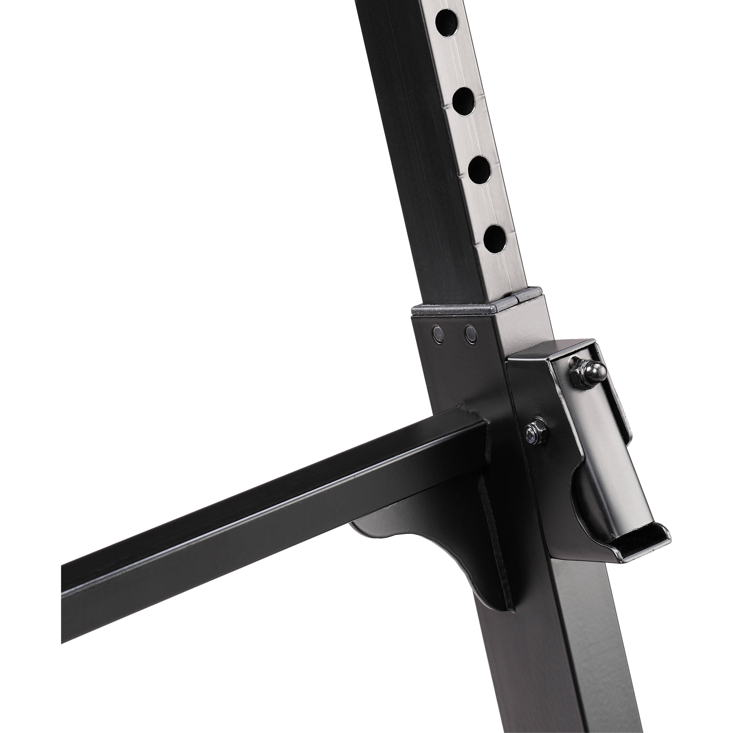 Hercules Stands KS400B keyboard stand supporting electronic keyboards with adjustable height and sturdy construction.