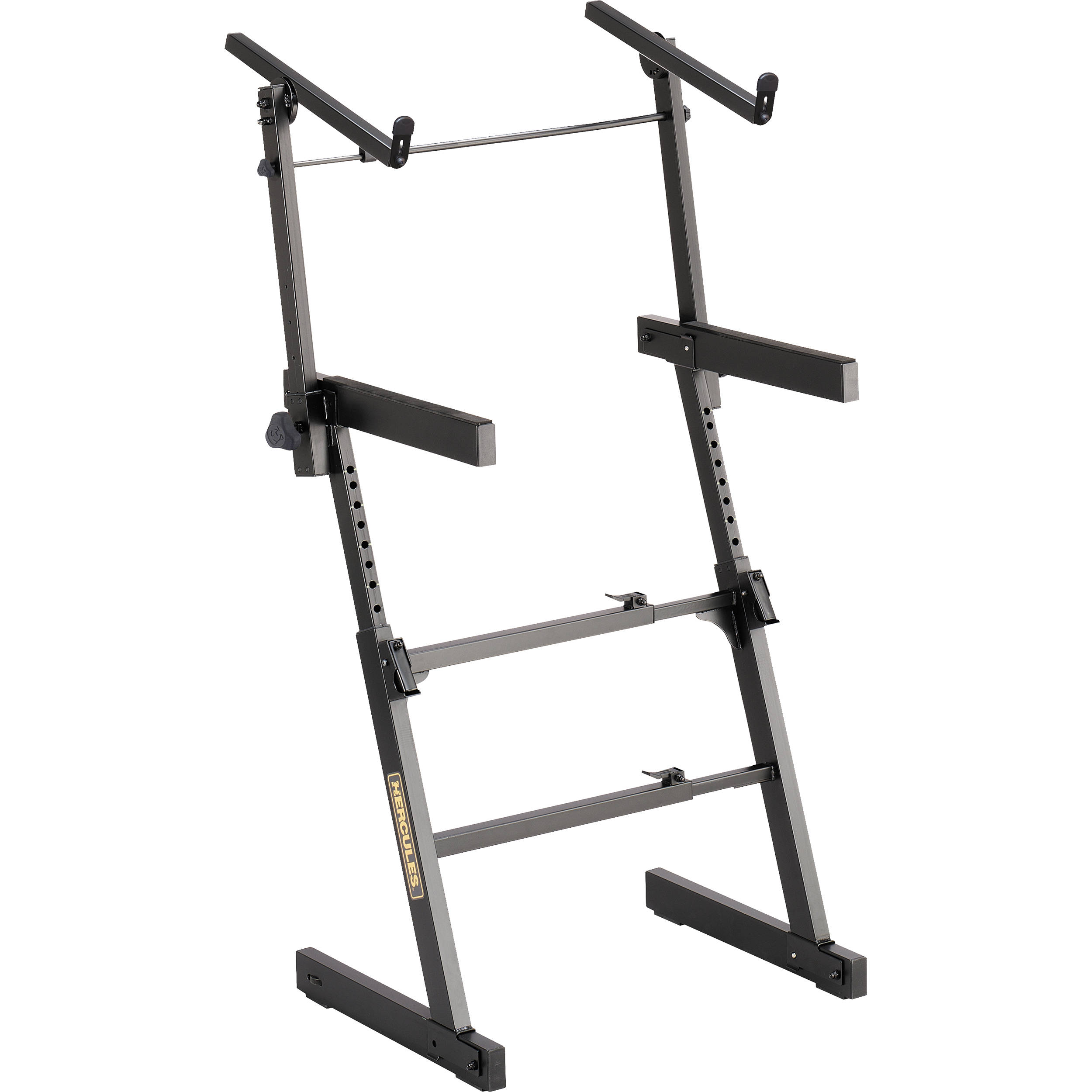 Hercules Stands KS410B keyboard stand holding a digital keyboard on a stage or studio setup.