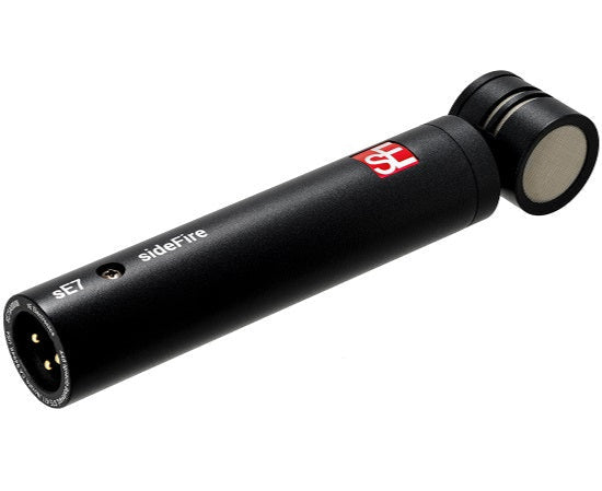 sE Electronics sE7 sideFire condenser microphone with black body and grille for studio recording and professional sound capture.