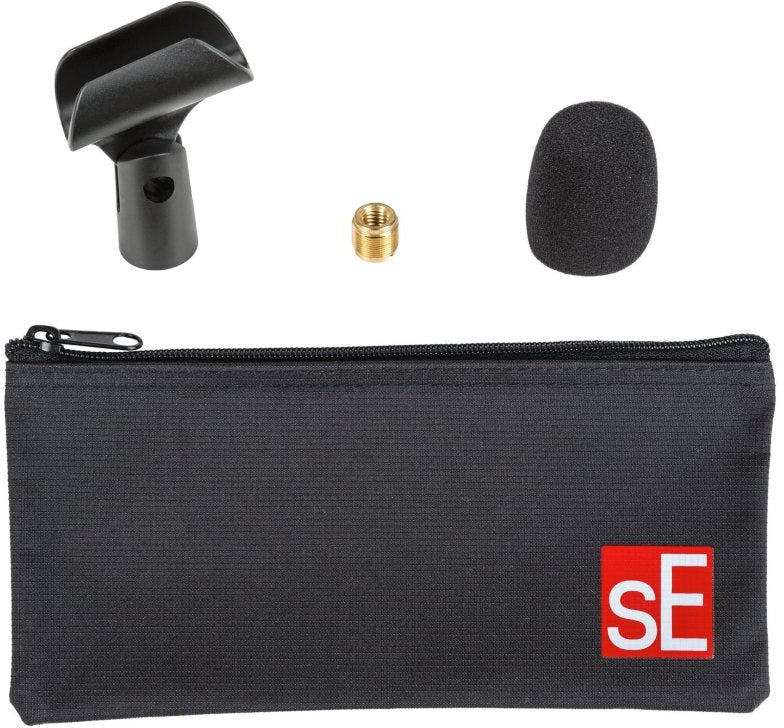 sE Electronics V7 dynamic microphone without switch, showing black metal body and grille, suitable for studio and live vocals