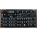 Novation Peak synthesizer with knobs and display, showcasing its professional keyboard and control interface.