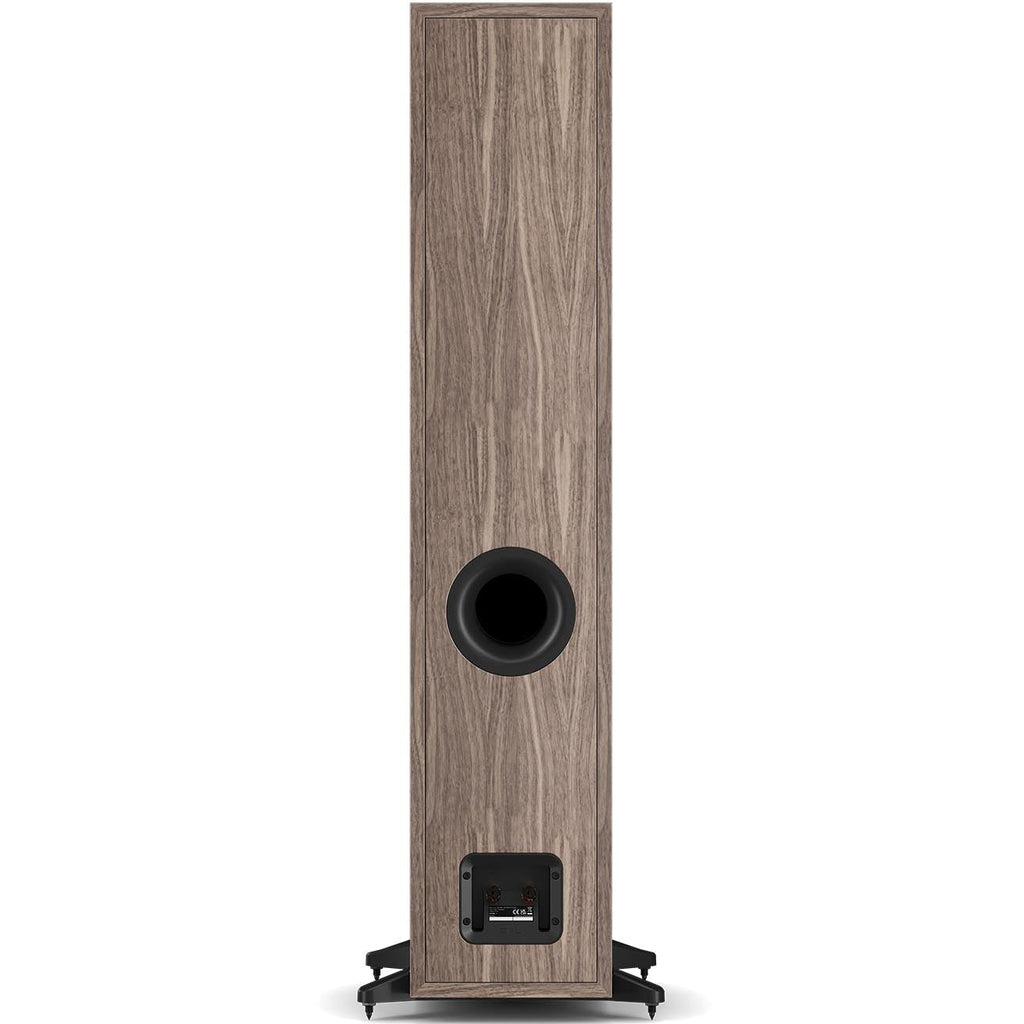 DALI Sonik 7 passive floorstanding speakers with sleek black cabinets and multiple drivers for high-quality stereo sound.