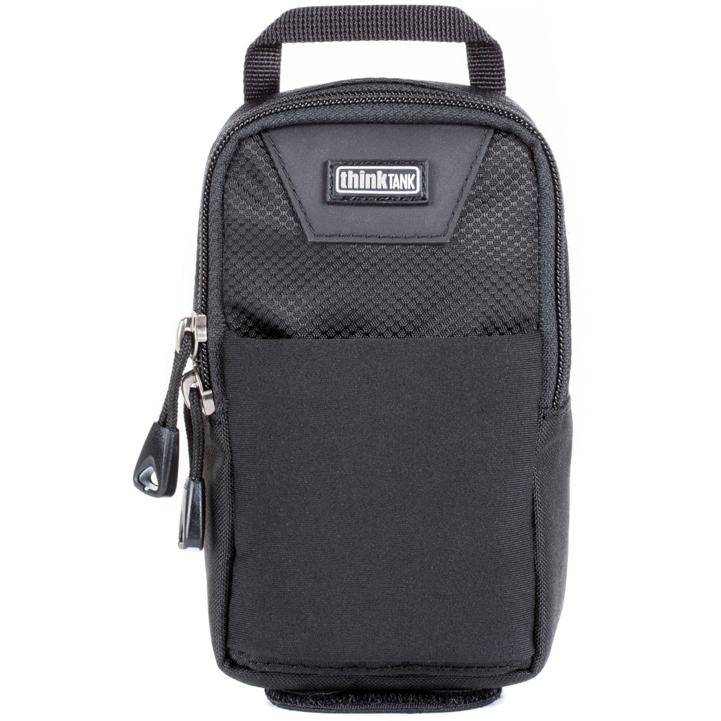 Think Tank Little Stuff It! video equipment bag with padded compartments for organizing camera accessories and small gear.