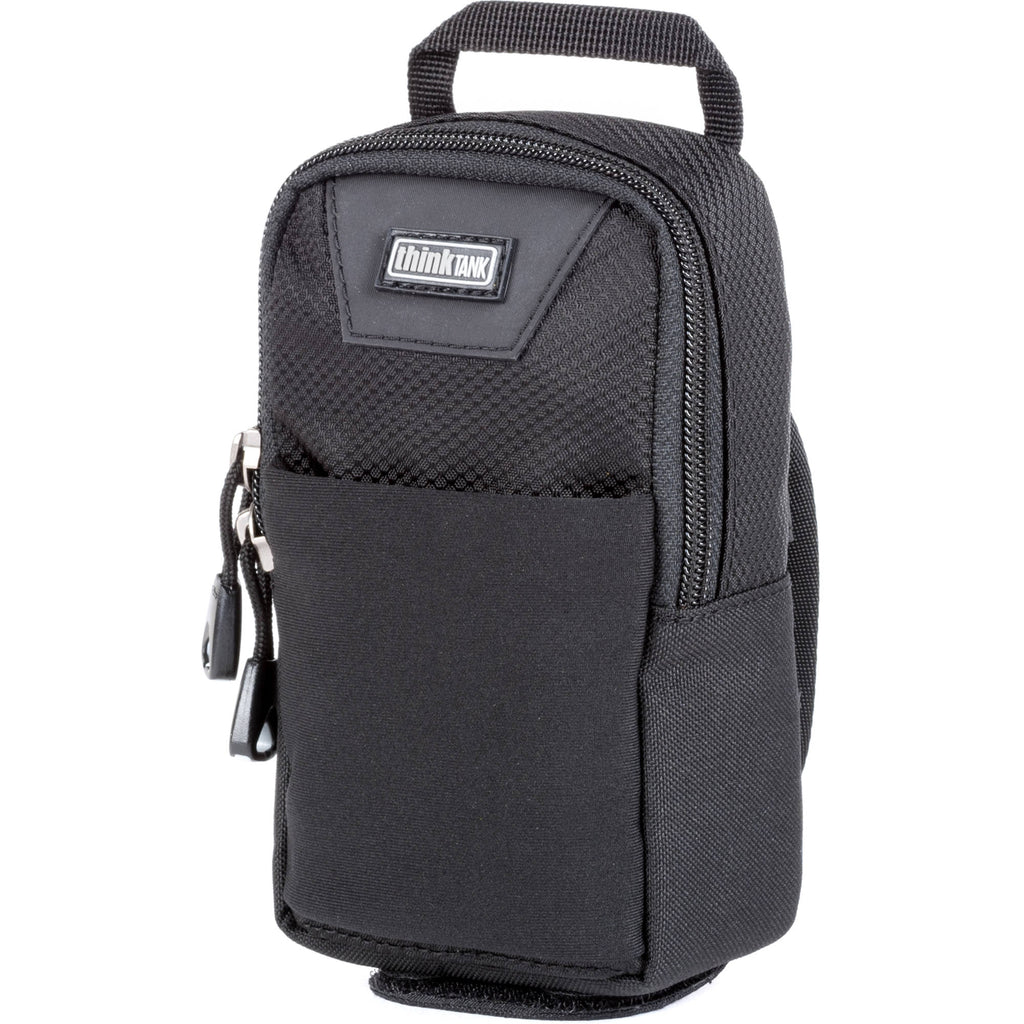 Think Tank Little Stuff It! video equipment bag with padded compartments for organizing camera accessories and small gear.