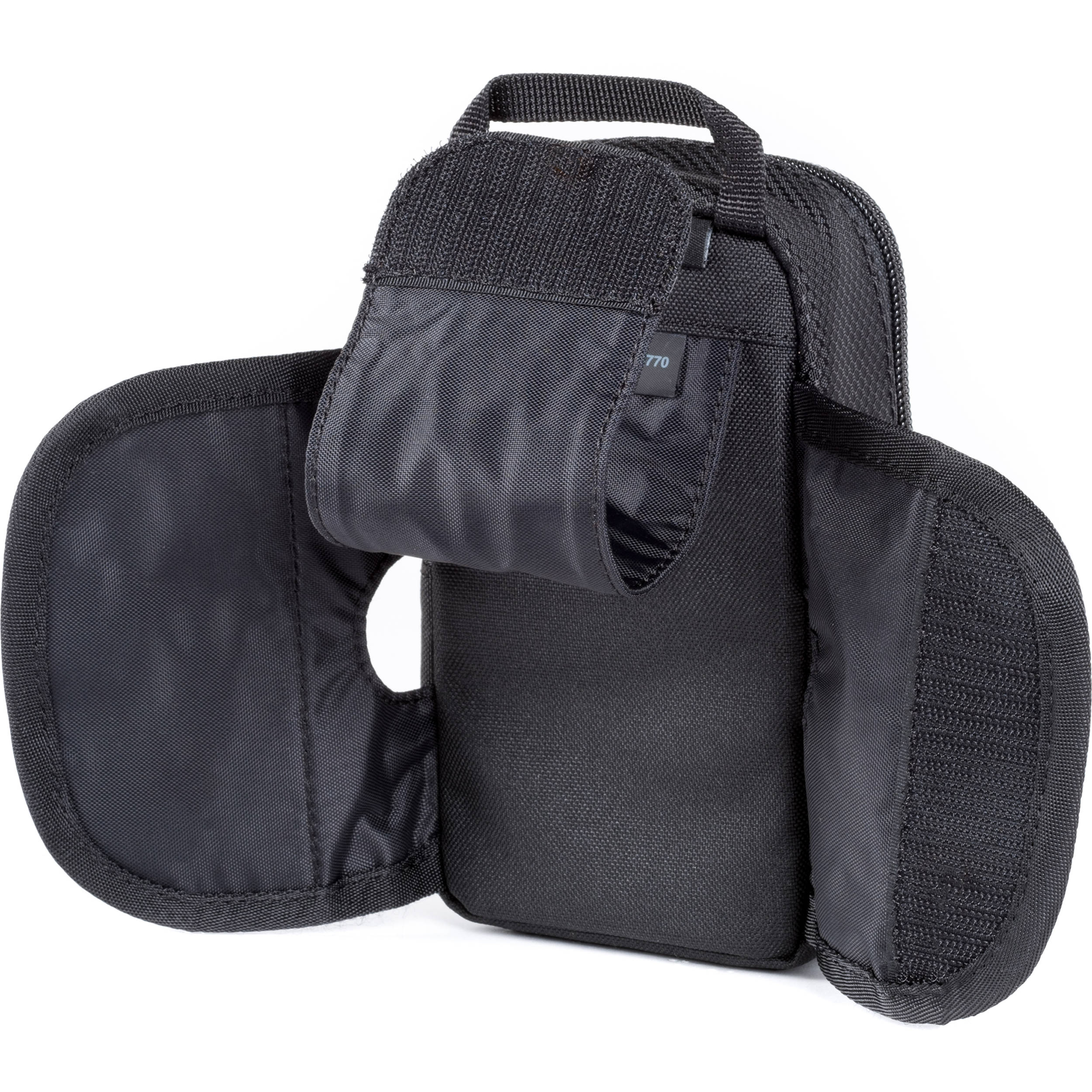 Think Tank Little Stuff It! video equipment bag with padded compartments for camera accessories and gear storage.