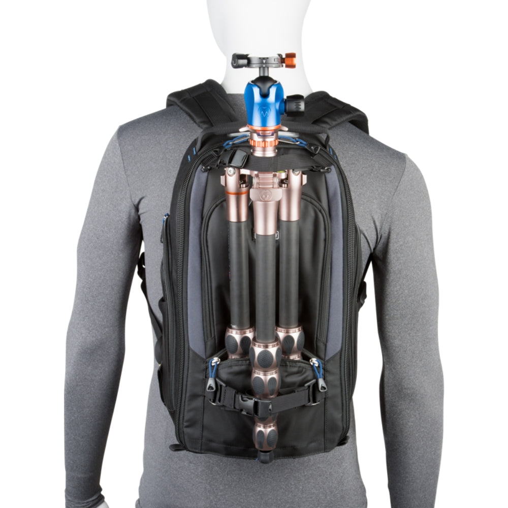 Think Tank StreetWalker Pro V2.0 video equipment bag with padded compartments and adjustable straps, designed for professional gear transport.