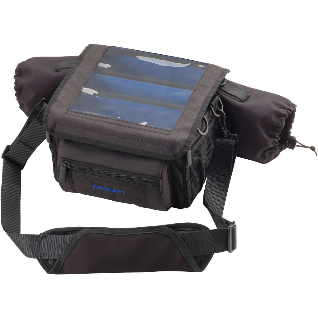 Zoom PCF-8n microphone bag and case, compact protective accessory for storing and transporting Zoom microphones.