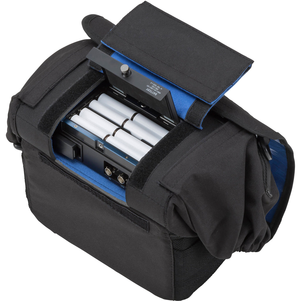 Zoom PCF-8n microphone bag with padded exterior and zipper closure, designed for protecting and carrying Zoom microphones.