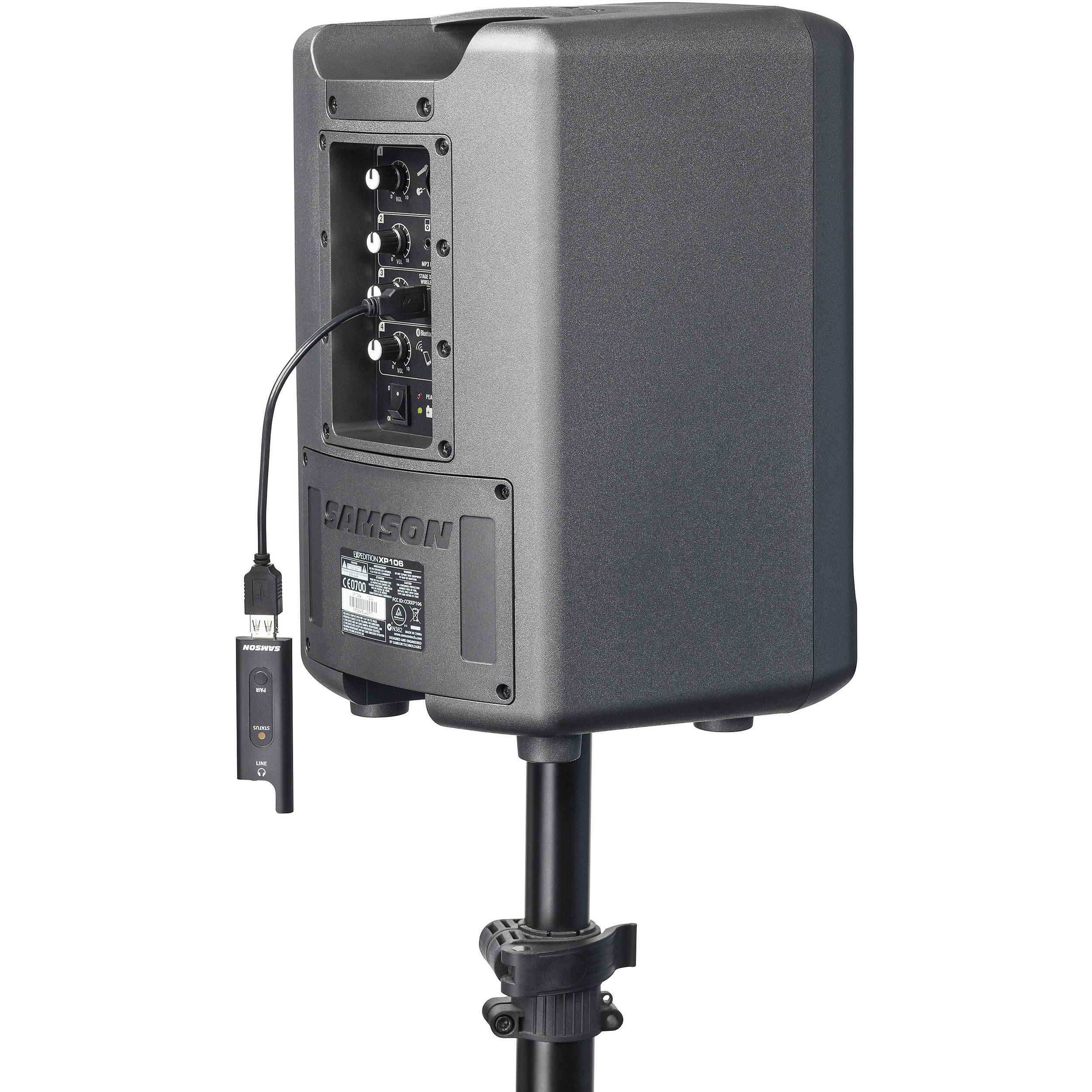Samson XPD2 professional wireless microphone headset system with sleek design and adjustable microphone boom.