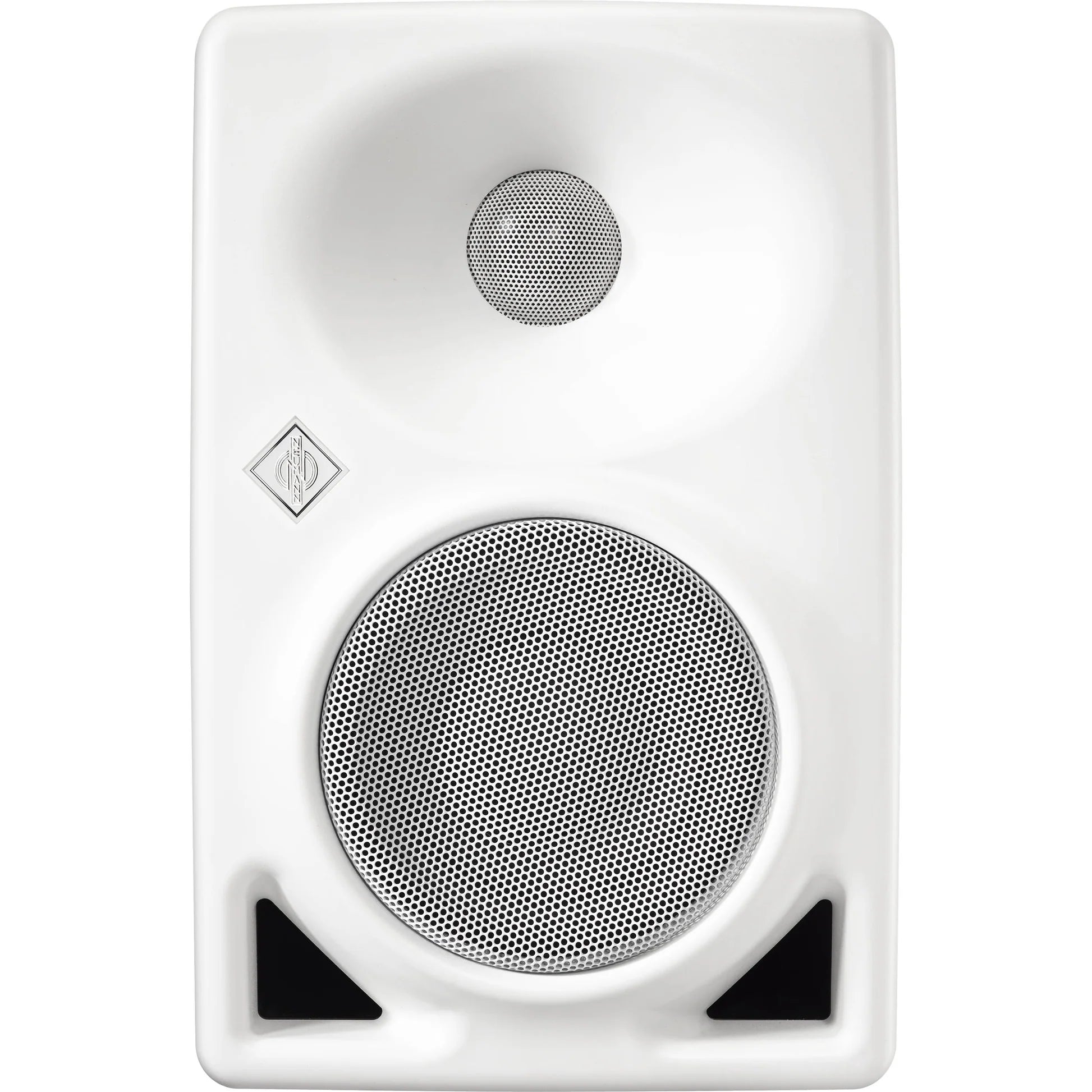 Neumann KH 80 DSP active nearfield monitor speakers with sleek black finish and front-facing controls.