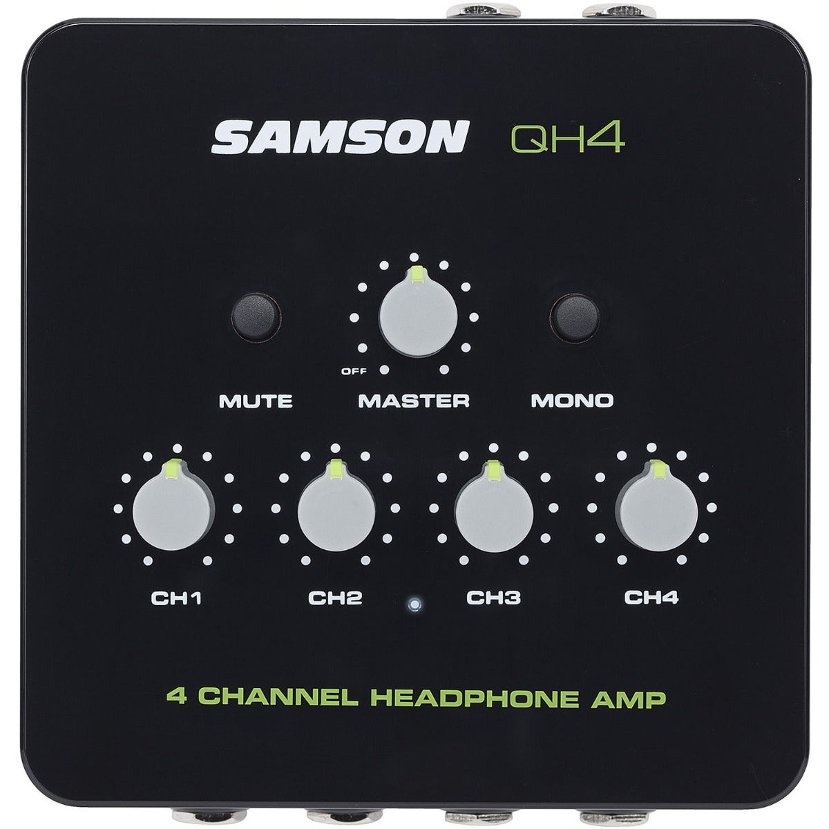 Samson QH4 headphone preamps with sleek design and multiple output options for optimal audio performance.