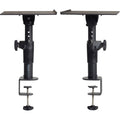 Gator Clamp-On Studio Monitor Stands with adjustable brackets and sturdy construction for professional audio setup.