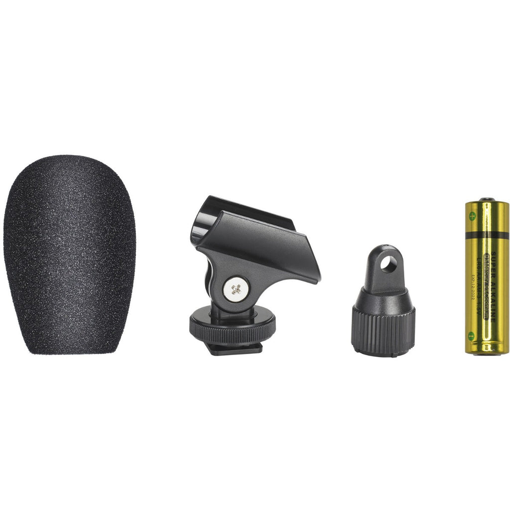 Audio Technica ATR6250X shotgun microphone with sleek design and adjustable features on a neutral background.
