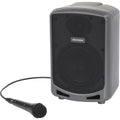 Samson Expedition Express+ portable PA speaker system with a compact design and built-in microphone input.