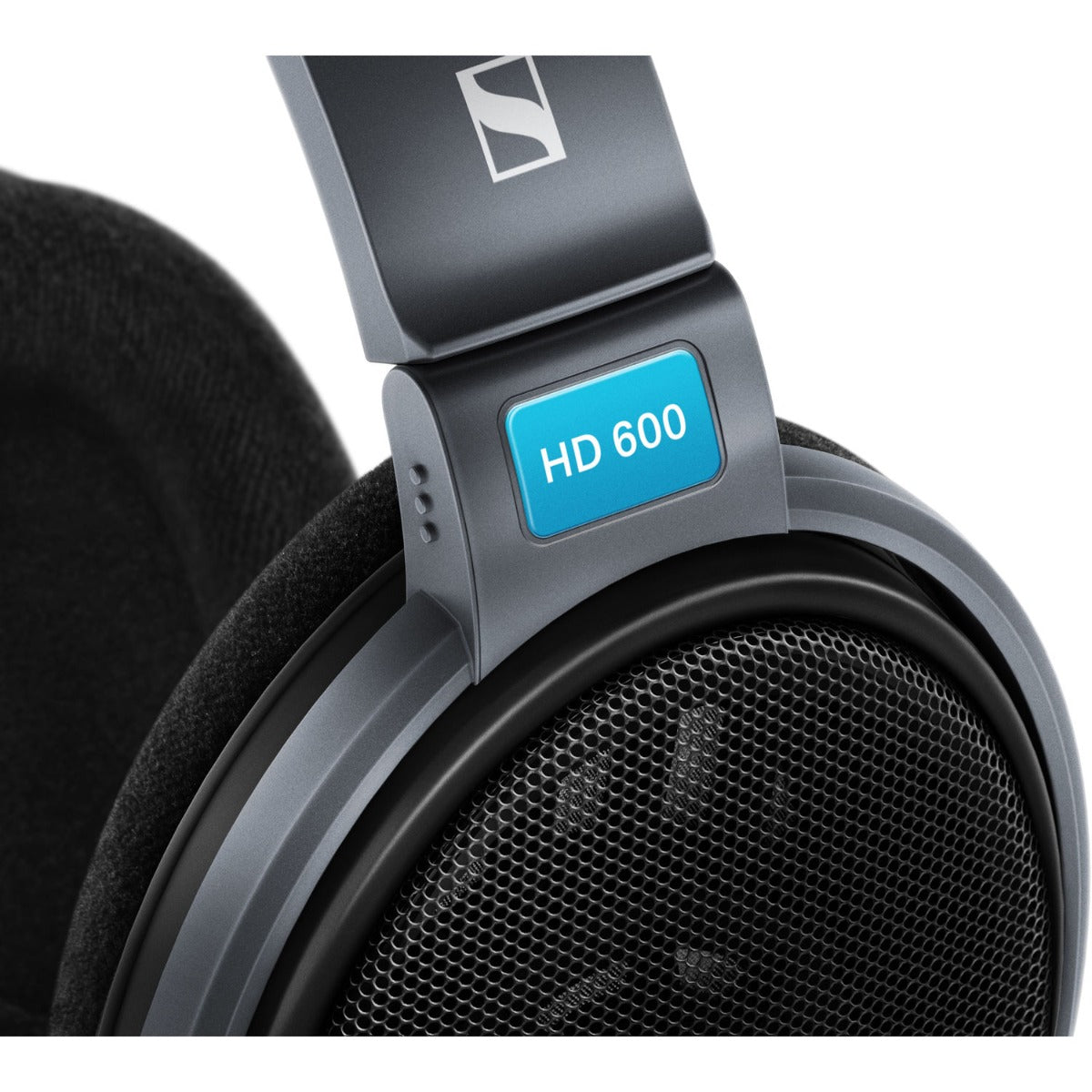 Sennheiser HD 600 studio headphones with open-back design and plush ear cups for professional audio listening.