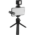 Rode Vlogger Kit USB-C Edition with portable microphone, smartphone mounting, and accessories for high-quality iOS and Android audio recording.
