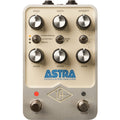 Universal Audio UAFX Astra Modulation Machine with knobs and switches, showcasing a sleek design for guitar effects.