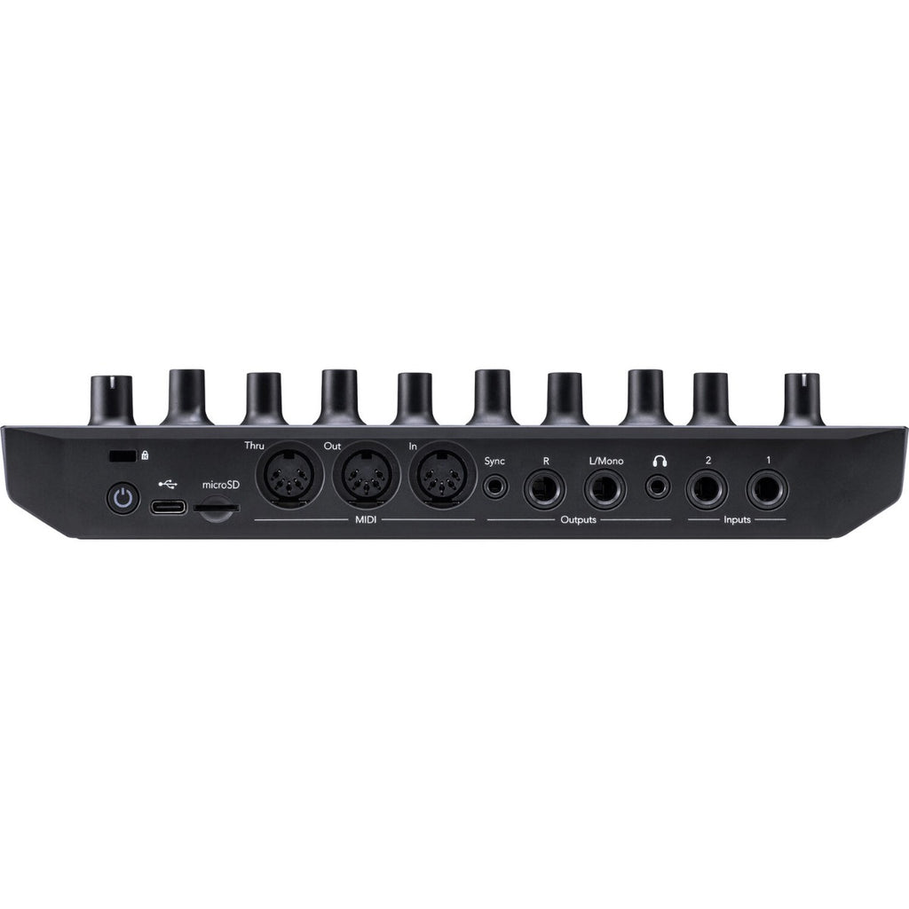 Novation Circuit Tracks sequencer with multiple buttons, knobs, and colorful LED indicators on a black control surface.