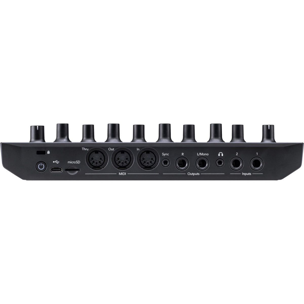 Novation Circuit Tracks sequencer with multiple buttons, knobs, and colorful LED indicators on a black control surface.