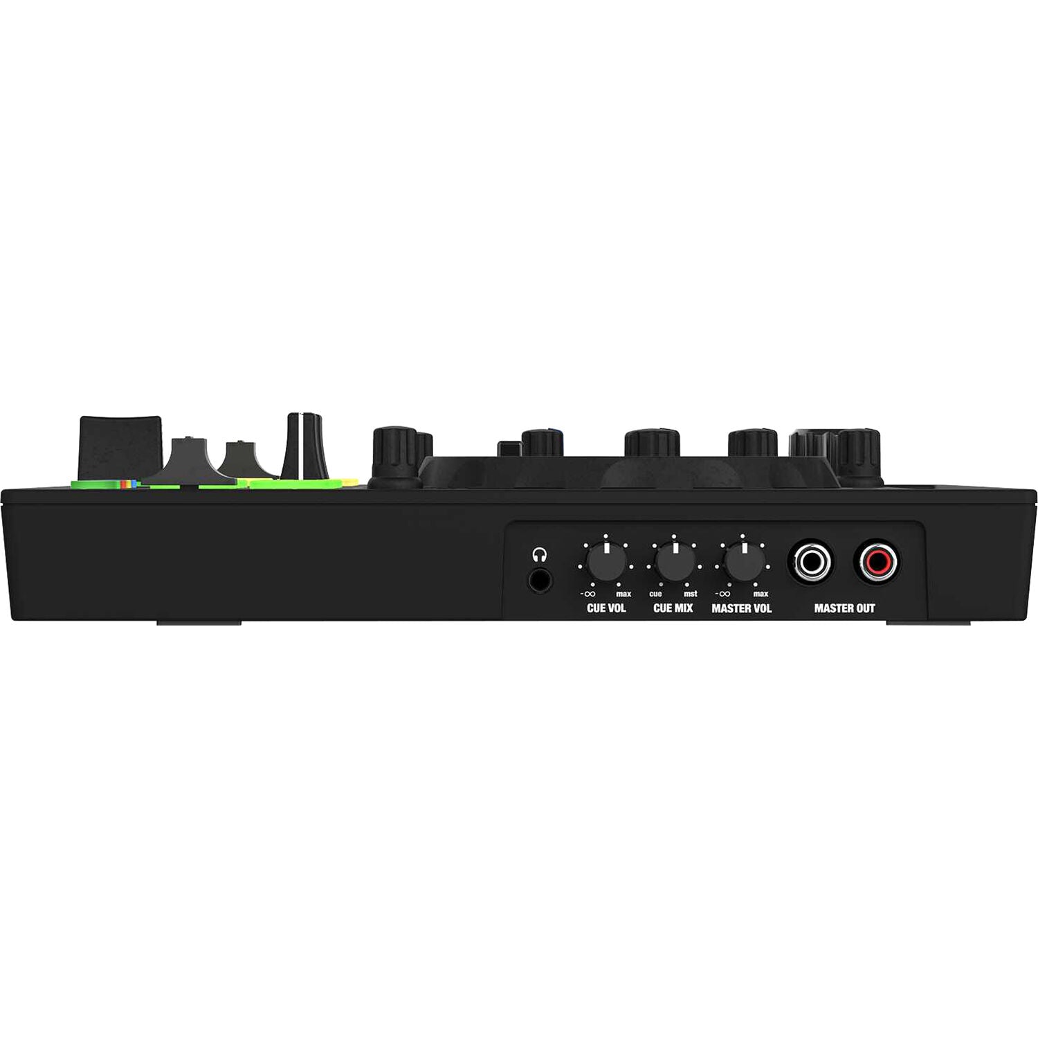 Reloop Buddy DJ controller featuring a compact design with colorful pads and intuitive controls for mixing music.