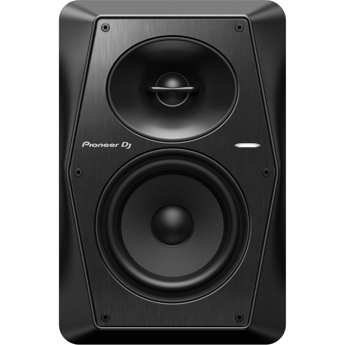 Pioneer DJ VM-50 active nearfield monitor speakers with black enclosure and front-facing controls, used for professional audio monitoring.
