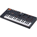 ASM Hydrasynth Explorer synthesizer with a compact keyboard, colorful interface, and various control knobs and buttons.