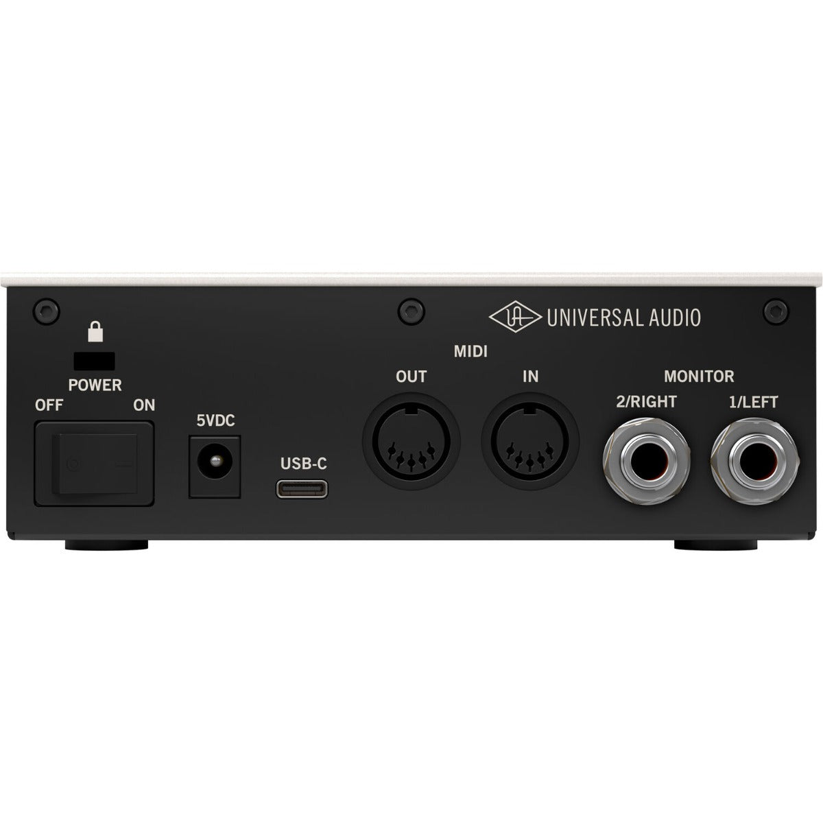 Universal Audio Volt 1 audio interface with input and output ports, compact design, and professional-grade features.