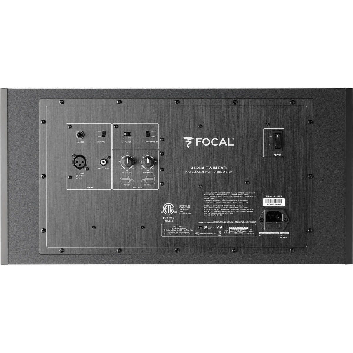 Focal Alpha Twin Evo mid-field and main studio monitor speakers with black finish and detailed driver cones.