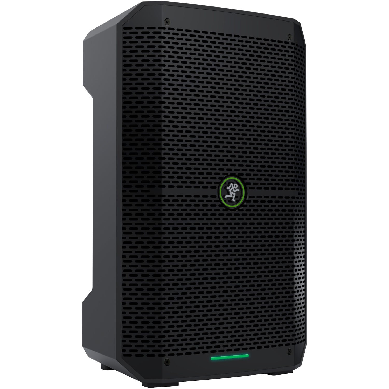 Mackie Thump GO portable PA speaker with built-in handle, control panel, and speaker grille for live sound reinforcement.