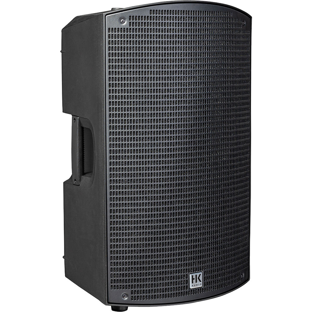 HK Audio SONAR 112 Xi active loudspeaker with 12-inch speaker cone and sleek black enclosure, designed for professional audio.